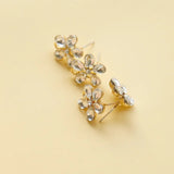 Chubby Love and Sparkling Flower Belt Pendant Earrings Retro Earrings