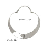Chunky Collar Choker Necklace Metal Neck Fit Torques Statement Jewelry