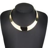 Chunky Collar Choker Necklace Metal Neck Fit Torques Statement Jewelry