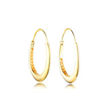 Chunky Hoop Shine Earring 925 Sterling Silver Jewelry