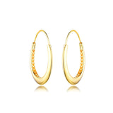 Chunky Hoop Shine Earring 925 Sterling Silver Jewelry