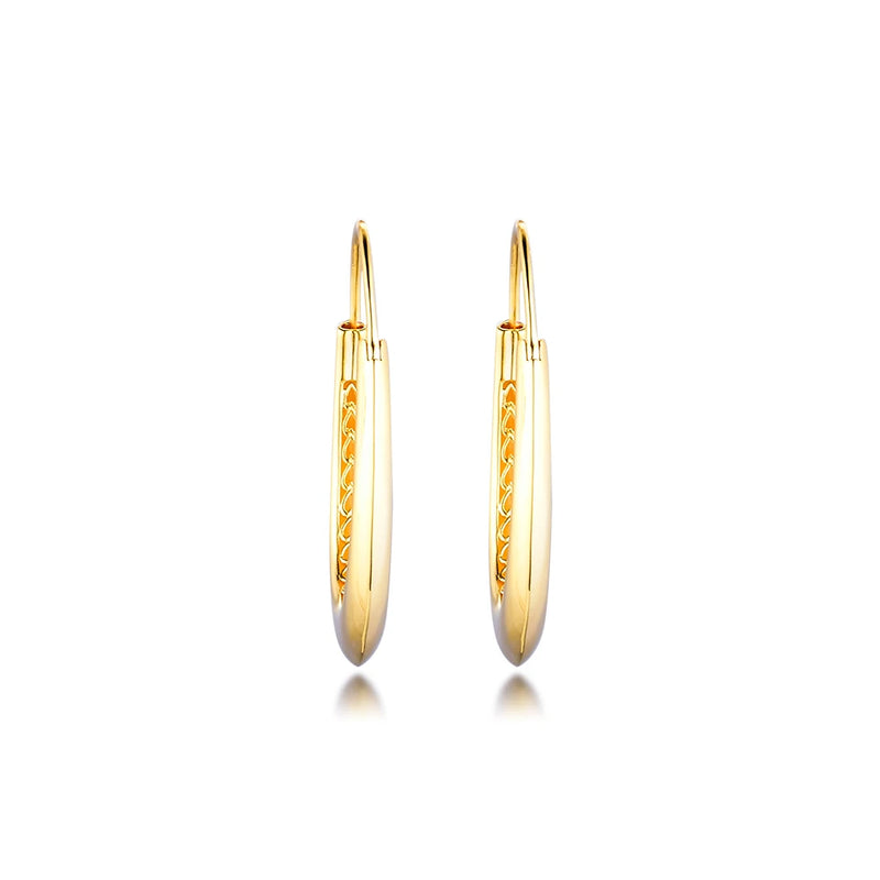 Chunky Hoop Shine Earring 925 Sterling Silver Jewelry