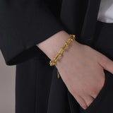 Chunky Horseshoe Chain U Link Bracelet Stainless Steel