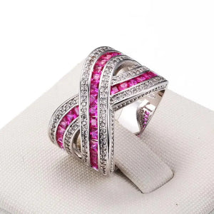 Chunky Knuckle Rings For Women Silver Cubic Zirconia Finger Accessories Ring
