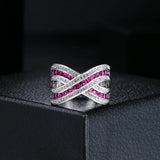 Chunky Knuckle Rings For Women Silver Cubic Zirconia Finger Accessories Ring