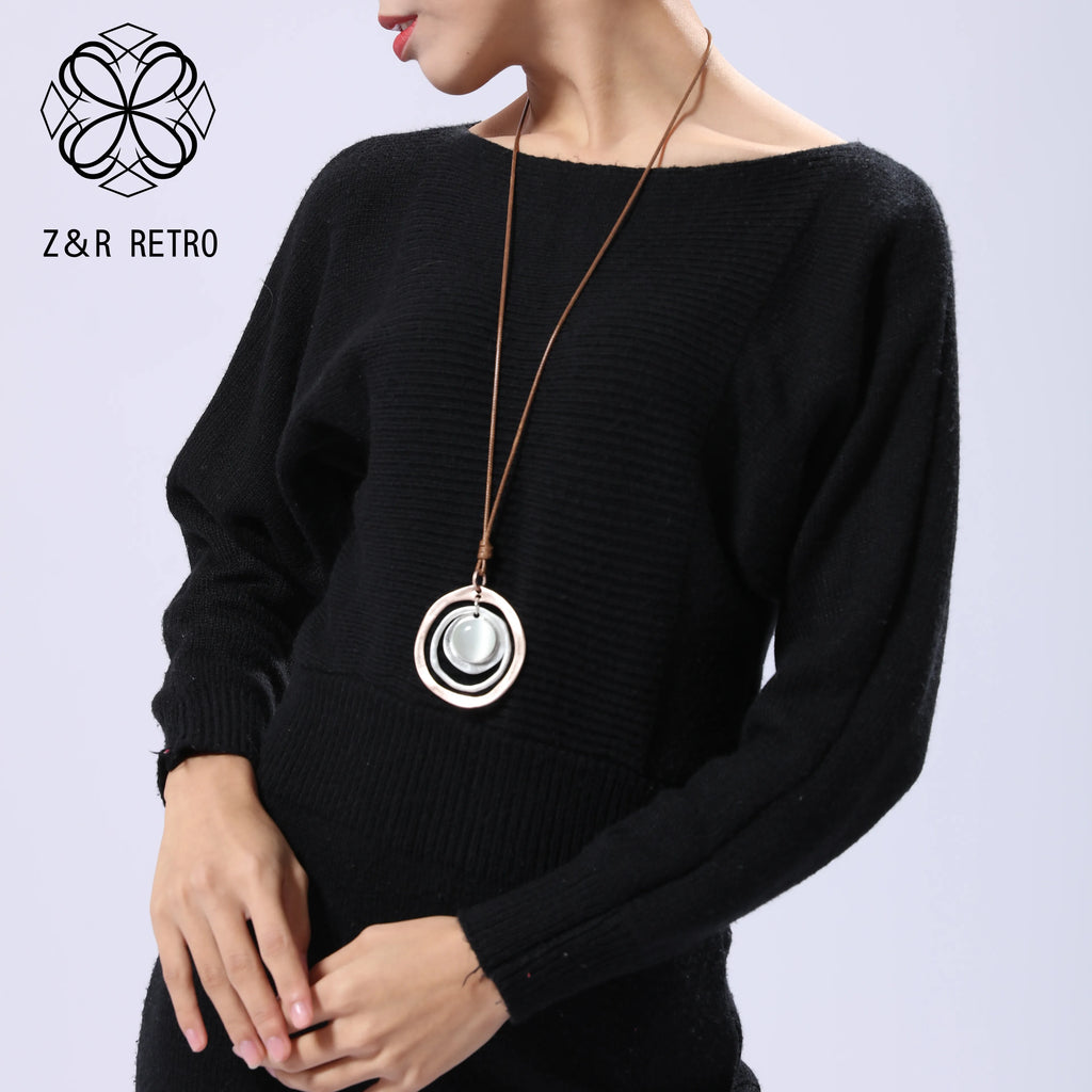 Chunky Long Chains Necklace Pendants Vintage Goth Jewelry For Women