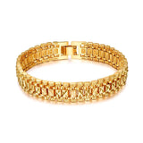 Chunky Mens Hand Chain Bracelets Gold/Silver Link Bracelet For Men