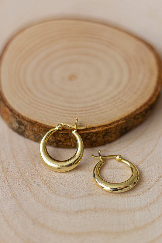 Sterling Silver Chunky Oval Hoop Earrings, Thick Dangle Drop Earrings