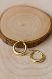 Sterling Silver Chunky Oval Hoop Earrings, Thick Dangle Drop Earrings