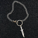 Chunky Pant Chains Dagger Combat Pendant Waist Wallet Chains