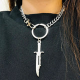 Chunky Pant Chains Dagger Combat Pendant Waist Wallet Chains