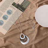 Chunky Pendants Long Necklace Big Jewellery Suspension Alloy Chokers