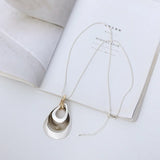 Chunky Pendants Long Necklace Big Jewellery Suspension Alloy Chokers