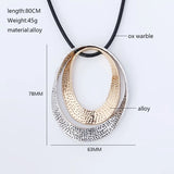 Chunky Pendants Women Long Necklace Goth Chains