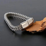 Chunky Retro Cuban Chain Bracelets Stainless Steel Punk Vintage Wristban