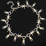 Chunky Tooth Choker Rotten Teeth Choker Fairy Barbed Wire Choker Weird