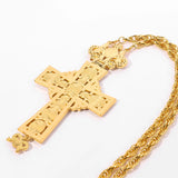 Orthodox Jewelry Cross Necklace Religious Alloy Crafts Cross with Crystal