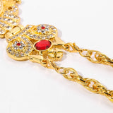 Orthodox Jewelry Cross Necklace Religious Alloy Crafts Cross with Crystal