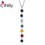 7 Chakra Necklace Healing Balancing Reiki Stone Beads YOGA Chain Power Jewelry