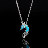 Horse Shape Fire Opal 925 Silver Pendant for Women
