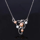 Sterling Silver Pearl Necklace Pendant SP015