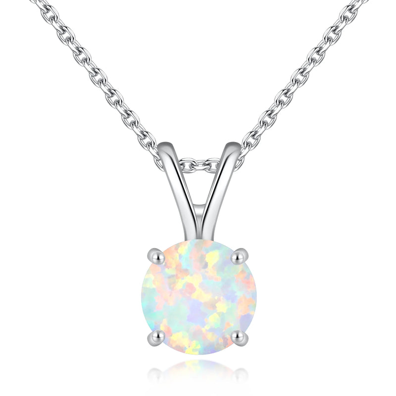 925 Silver Fire Opal Pendant for Women