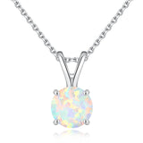 925 Silver Fire Opal Pendant for Women