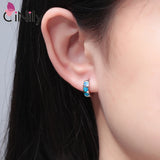 Heart Earrings Fire Opal Hoop Plated For Women Jewelry