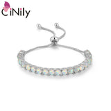 Opal Stone 925 Sterling Silver Bracelet for Boho Women Girls
