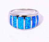 Fire Opal Rings Silver Plated Wedding Jewelry Size 6-9