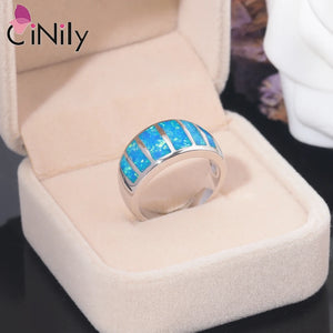 Fire Opal Rings Silver Plated Wedding Jewelry Size 6-9