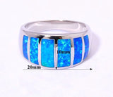 Fire Opal Rings Silver Plated Wedding Jewelry Size 6-9