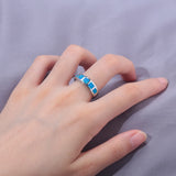 Fire Opal Silver Plated Women's Gift Ring Size 6 7 8 9 10 OJ8159