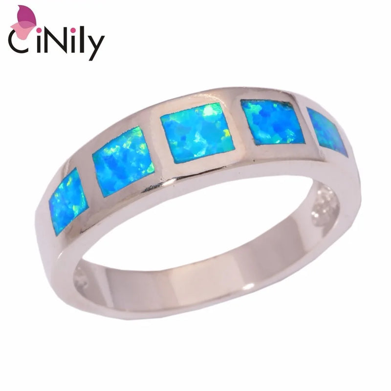 Fire Opal Silver Plated Women's Gift Ring Size 6 7 8 9 10 OJ8159