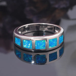 Fire Opal Silver Plated Women's Gift Ring Size 6 7 8 9 10 OJ8159