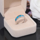 Fire Opal Silver Plated Women's Gift Ring Size 6 7 8 9 10 OJ8159