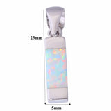 Fire Opal Silver Plated Pendant for Women