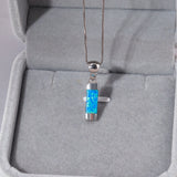 Fire Opal Silver Plated Pendant for Women