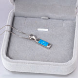Fire Opal Silver Plated Pendant for Women