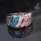 Pink Fire Opal Silver Plated Ring Women Jewelry Size 5-11 OJ8026