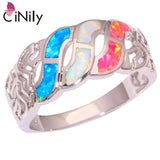 Pink Fire Opal Silver Plated Ring Women Jewelry Size 5-11 OJ8026