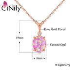 Pink Fire Opal Pendant 925 Silver Oval CZ Pendants