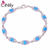 Fire Opal Half Chain Bracelet Evil Eye Woman
