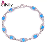 Fire Opal Half Chain Bracelet Evil Eye Woman