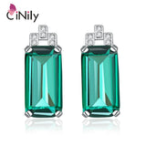 Emerald Ruby Sapphire 925 Silver Stud Earrings for Women SE044-46