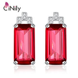 Emerald Ruby Sapphire 925 Silver Stud Earrings for Women SE044-46
