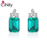 Emerald Ruby Sapphire 925 Silver Stud Earrings for Women SE044-46