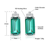 Emerald Ruby Sapphire 925 Silver Stud Earrings for Women SE044-46