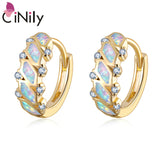 Pink Opal 925 Sterling Silver Hoop Earrings for Party Birthday Gift