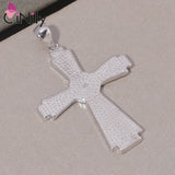 Fire Opal Pendant Cross Necklace for Women